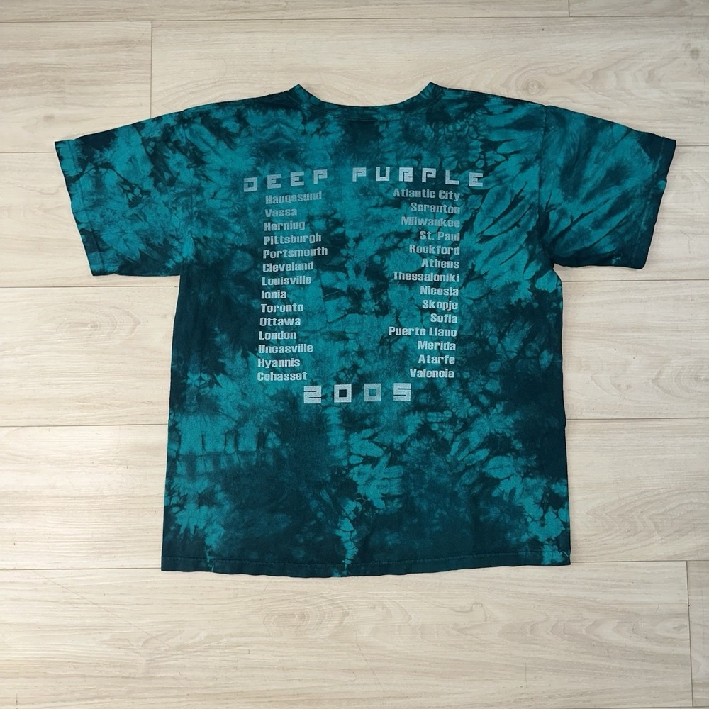 Vtg 2005 Deep Purple‎ Tour Concert T Shirt Size M Machine Head Y2K Tie-Dye Retro - Picture 2 of 8